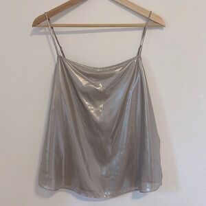 Aritzia Babaton silver square neck camisole